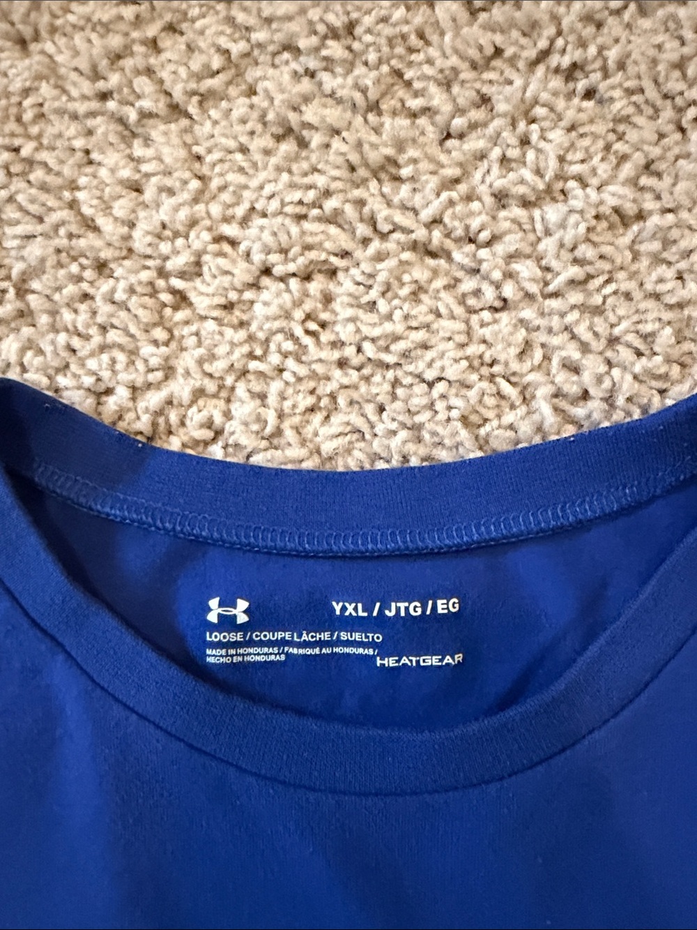 Under Armour Kids Royal Blue Short-Sleeve Logo Tee - Picture 3 of 4